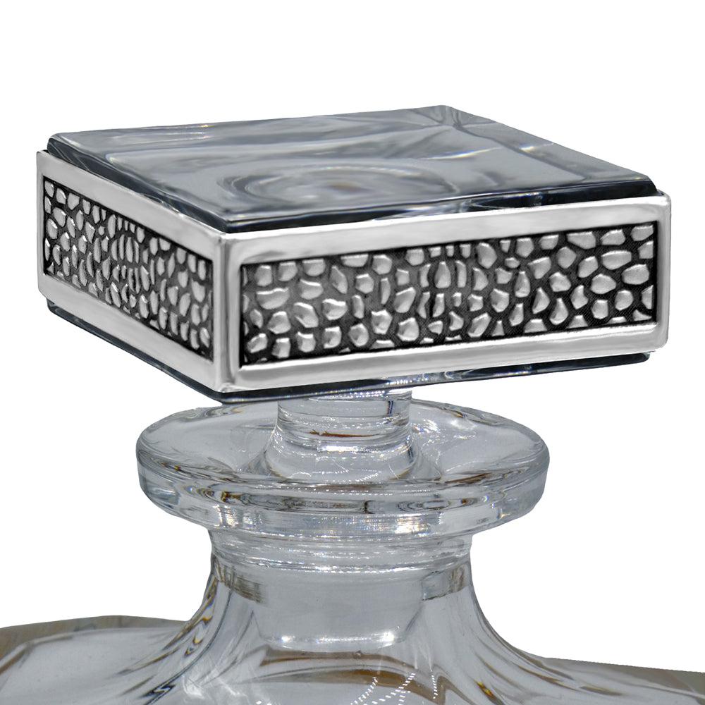 650ml Regal Stag Rectangular Pewter Decanter-Decanters-Yester Home