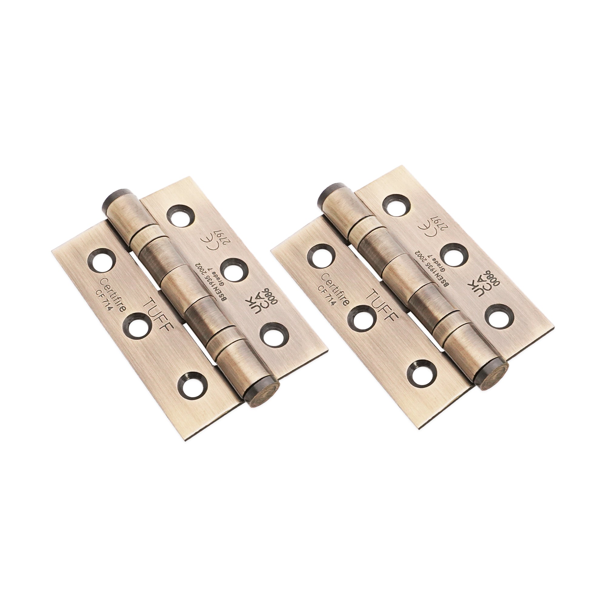 CE7 Mild Steel BB Butt Hinge - Aged Brass - Hinges - Spira Brass - Yester Home