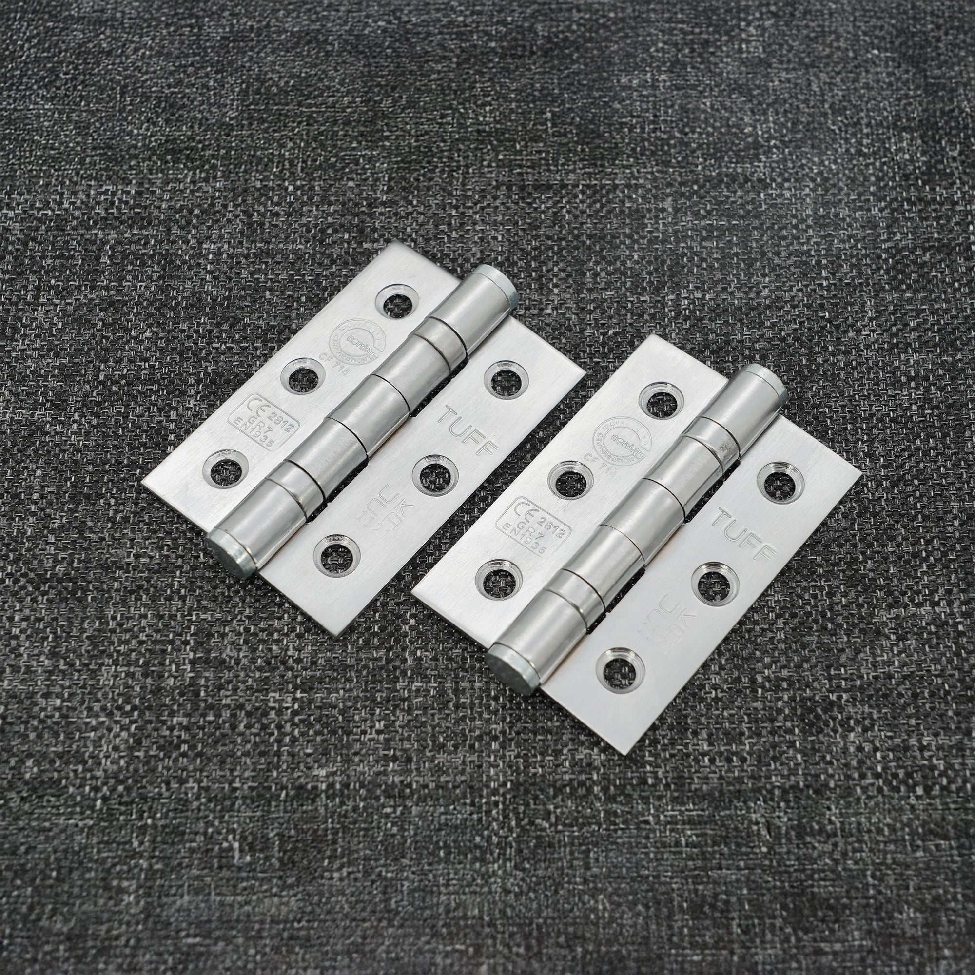CE7 Mild Steel BB Butt Hinge - Satin Chrome - Hinges - Spira Brass - Yester Home