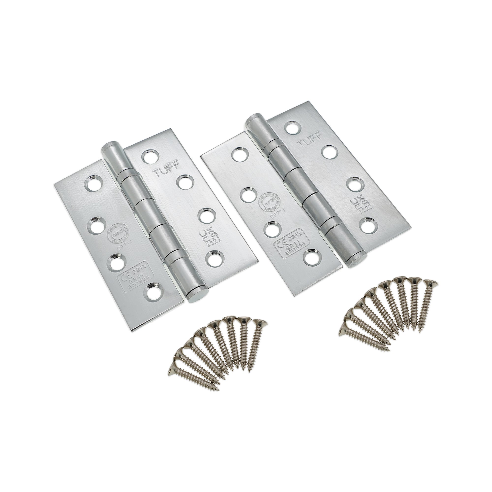 CE11 Mild Steel BB Butt Hinge - Satin Chrome - Hinges - Spira Brass - Yester Home