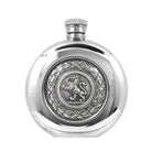 6oz Lion Pewter Hip Flask-Hip Flasks - Pewter-Yester Home