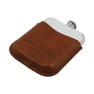 6oz Pewter Purse Hip Flask With Leather Pouch-Hip Flasks - Leather-Yester Home