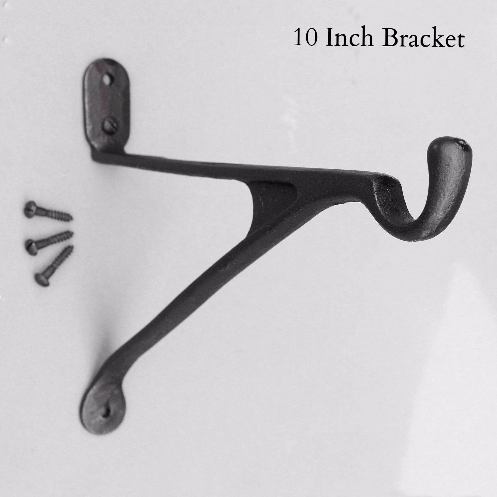7 & 10 Inch Cast Iron Hanging Hook Bracket-Hanging Basket Brackets-Yester Home