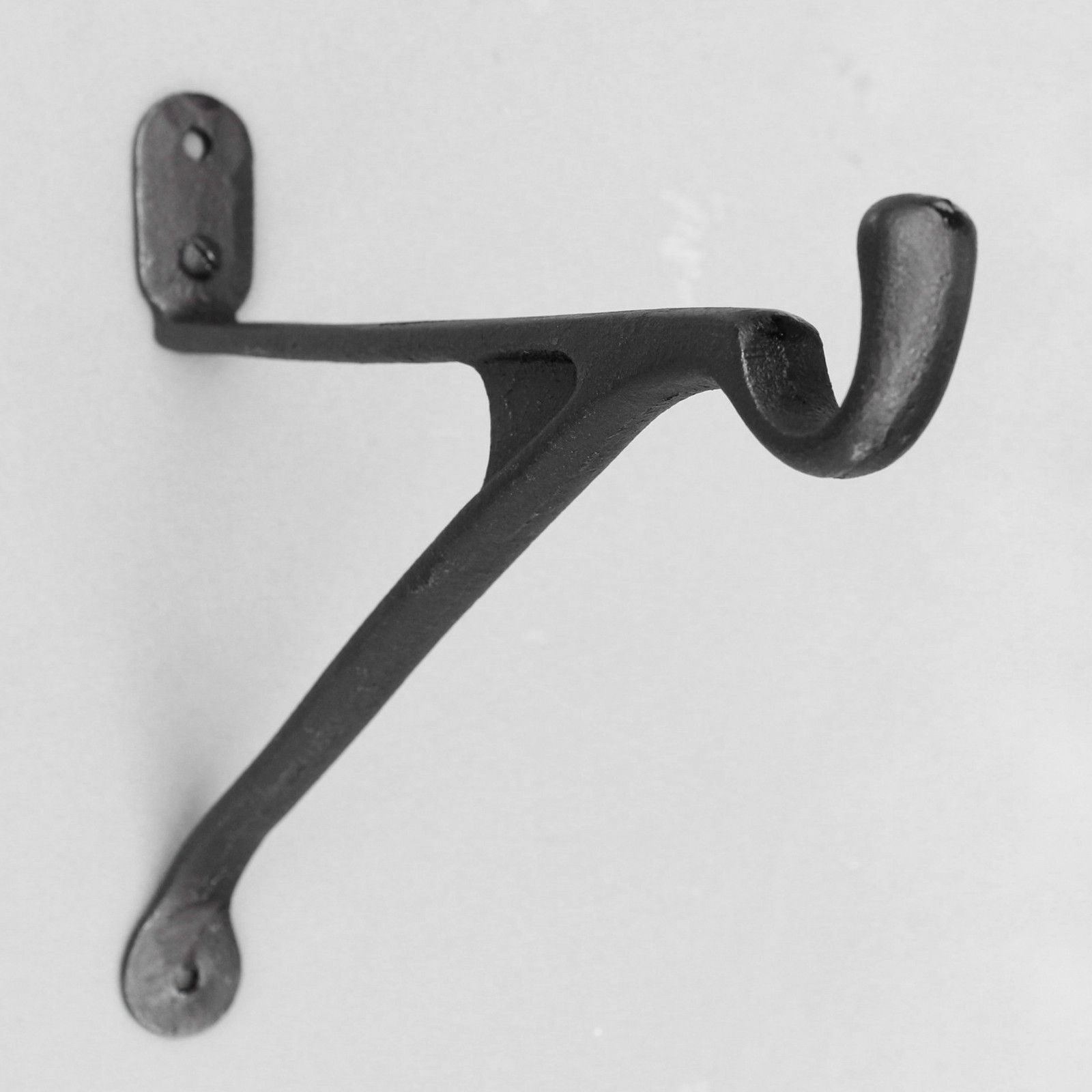 Antique Style Cast Iron Hanging Basket Hook Bracket - Rustic Wall Or Ceiling Mount