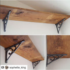 8 Inch Art Deco Cast Iron Shelf Bracket-7 - 8" Shelf Brackets-Yester Home