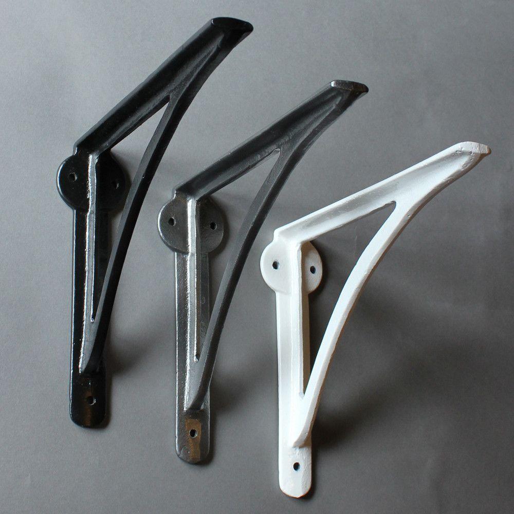 Pair Of Cast Iron Victorian Shelf Brackets - Traditional Arch Design, 21cm Width 2 thumbnail image
