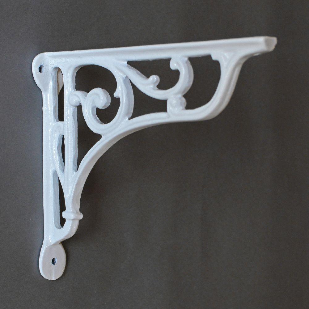 8 Inch Victorian Scroll Cast Iron Shelf Bracket-7 - 8" Shelf Brackets-Yester Home