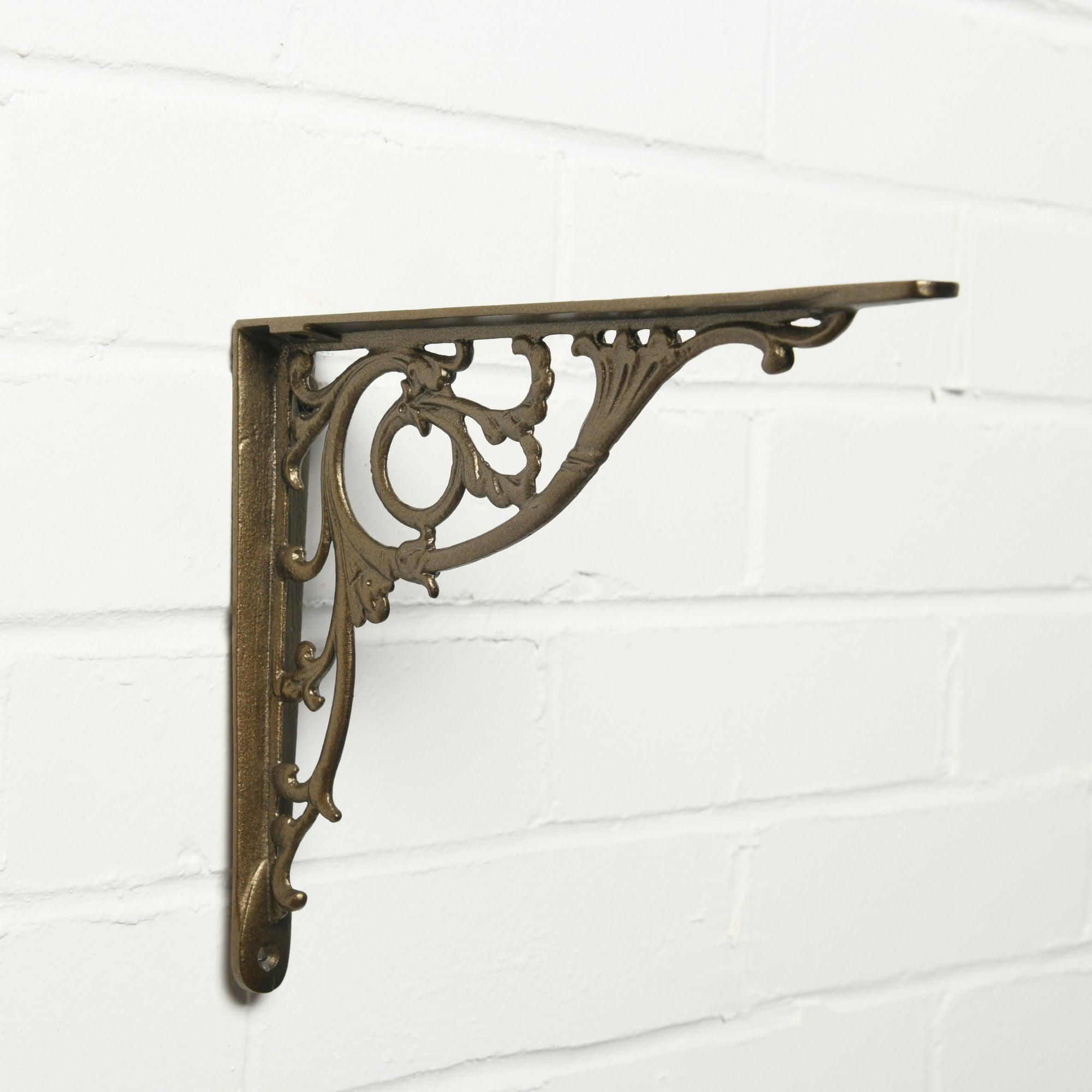 8 x 10 Inch Majestic Cast Iron Shelf Bracket-9 - 10" Shelf Brackets-Yester Home