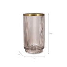 Adelphi Brass Toothbrush Holder in Smoke - Glass-Toothbrush Holders-Yester Home