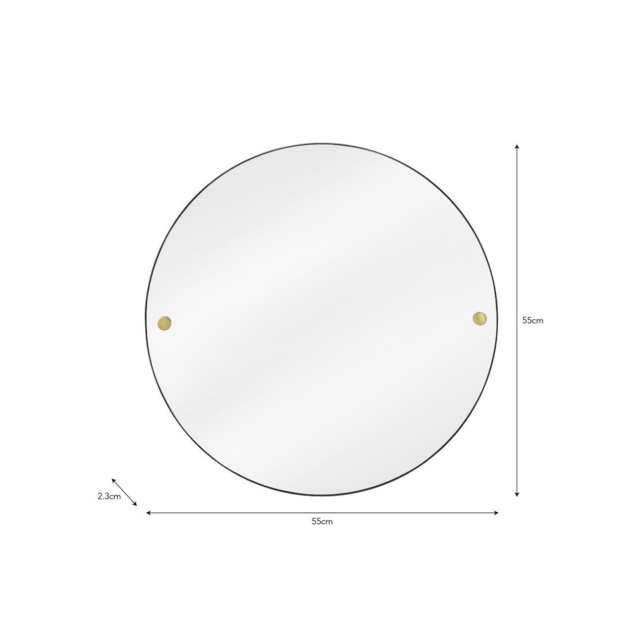Adelphi Round Wall Mirror | Black-Mirrors-Yester Home