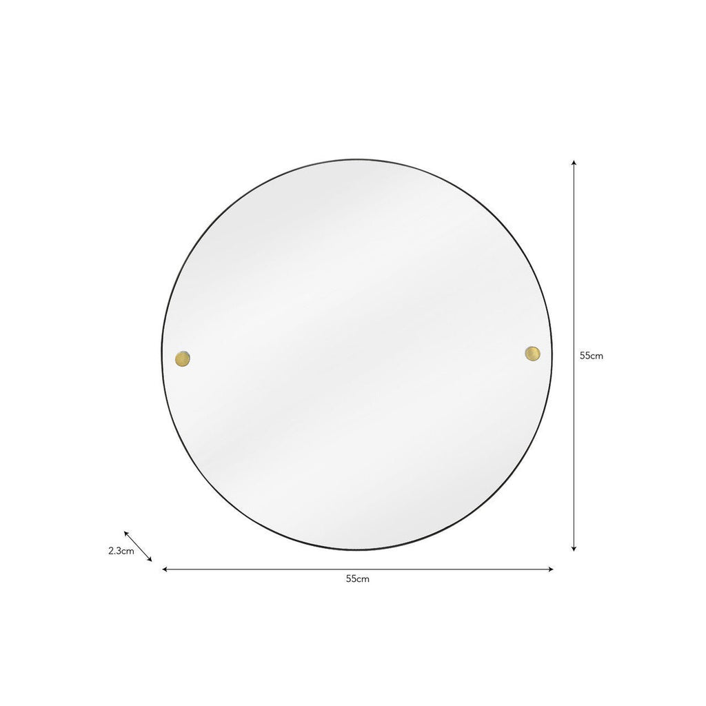 Adelphi Round Wall Mirror | Black-Mirrors-Yester Home