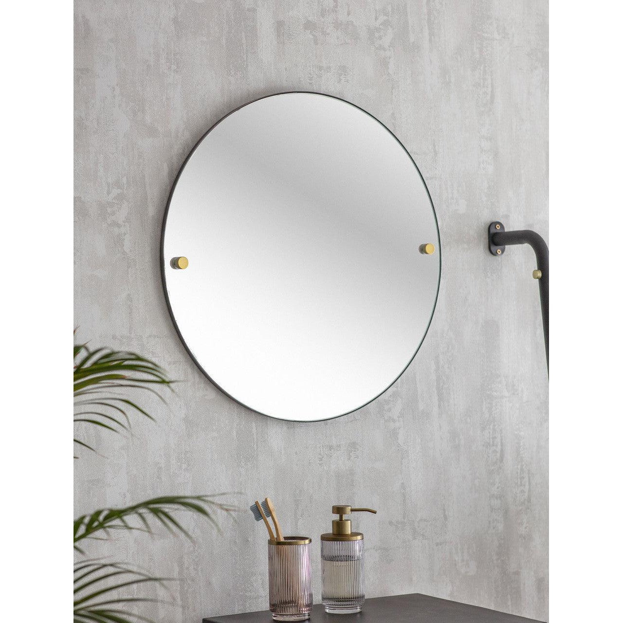 Adelphi Round Wall Mirror | Black-Mirrors-Yester Home