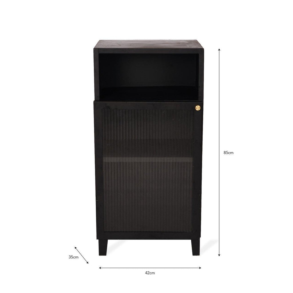Adelphi Single Cabinet in Black - Steel