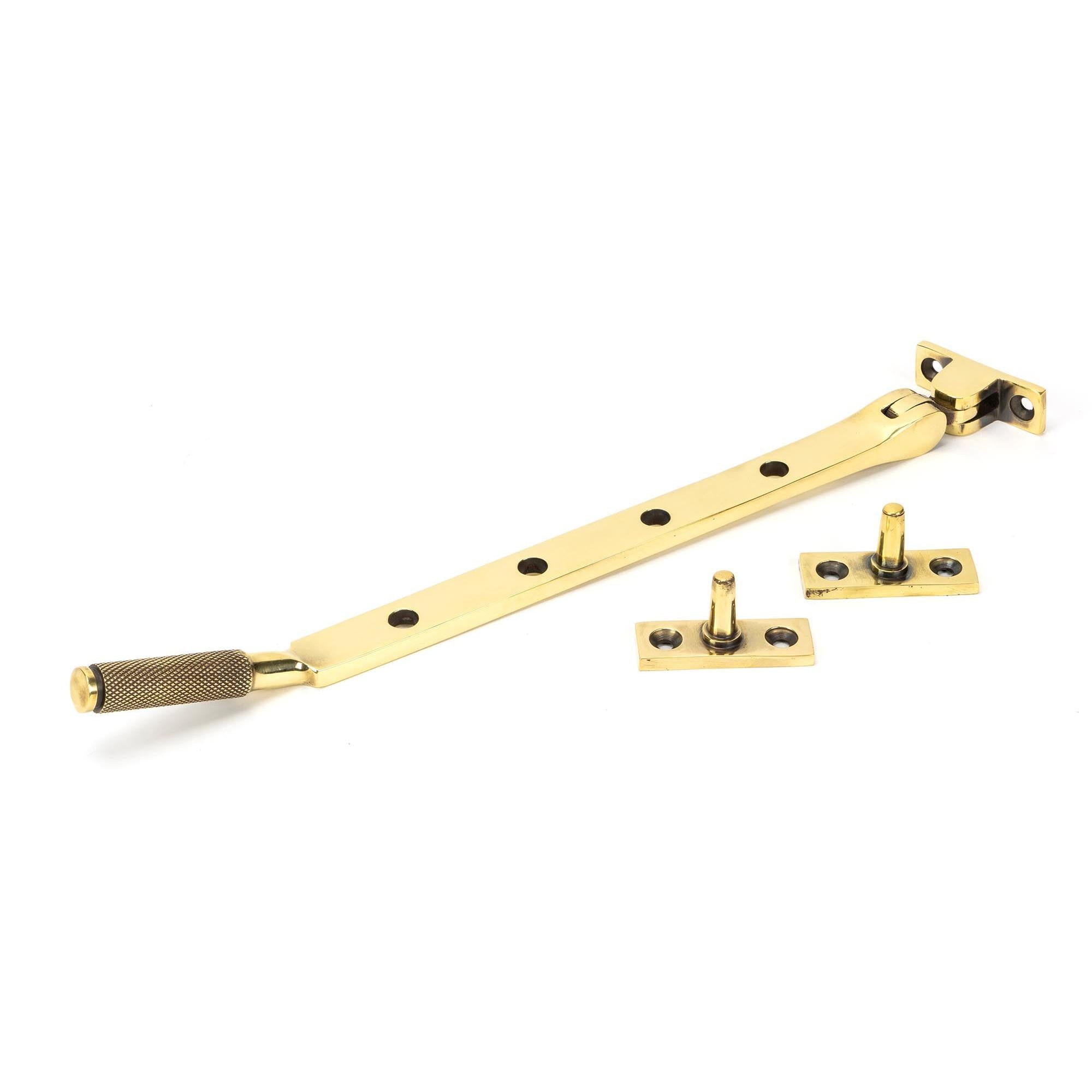 Aged Brass 10" Brompton Stay | From The Anvil - Stays - From The Anvil - Yester Home