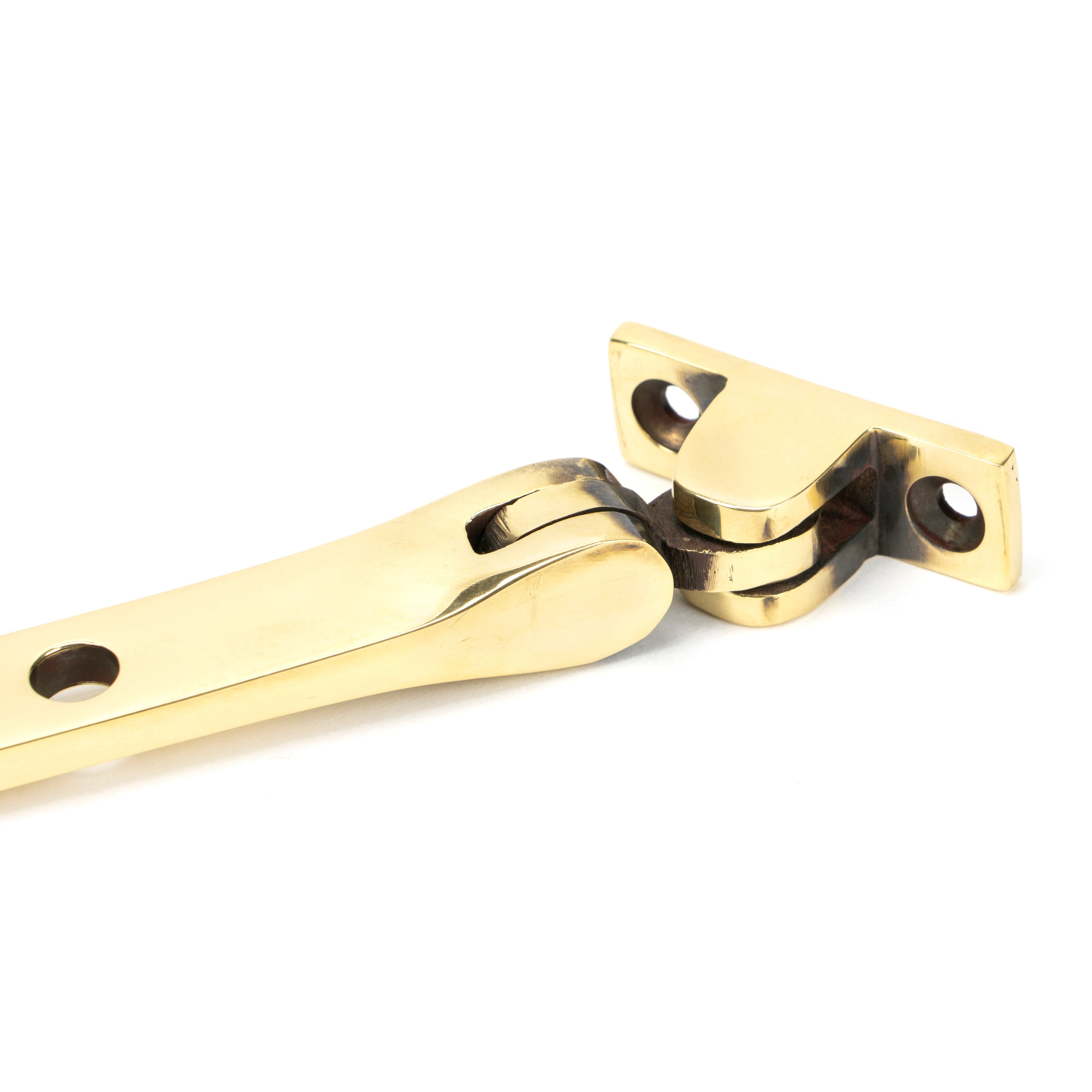 Aged Brass 10" Hammered Newbury Stay | From The Anvil-Stays-Yester Home