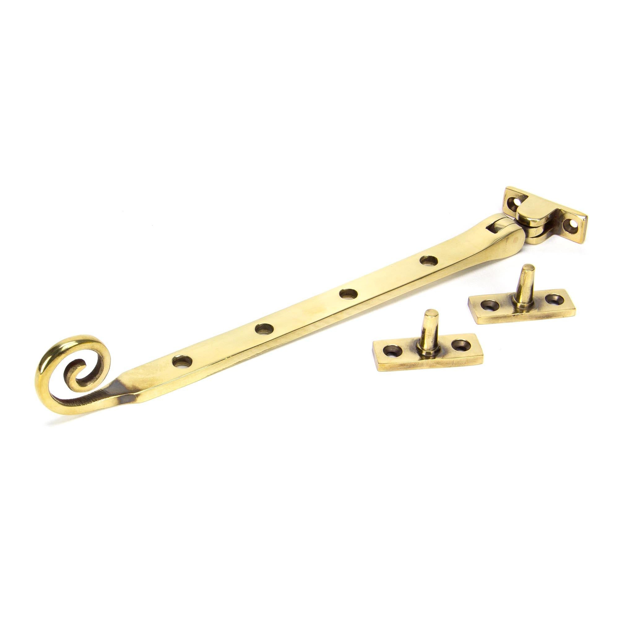 Aged Brass 10" Monkeytail Stay | From The Anvil - Stays - From The Anvil - Yester Home