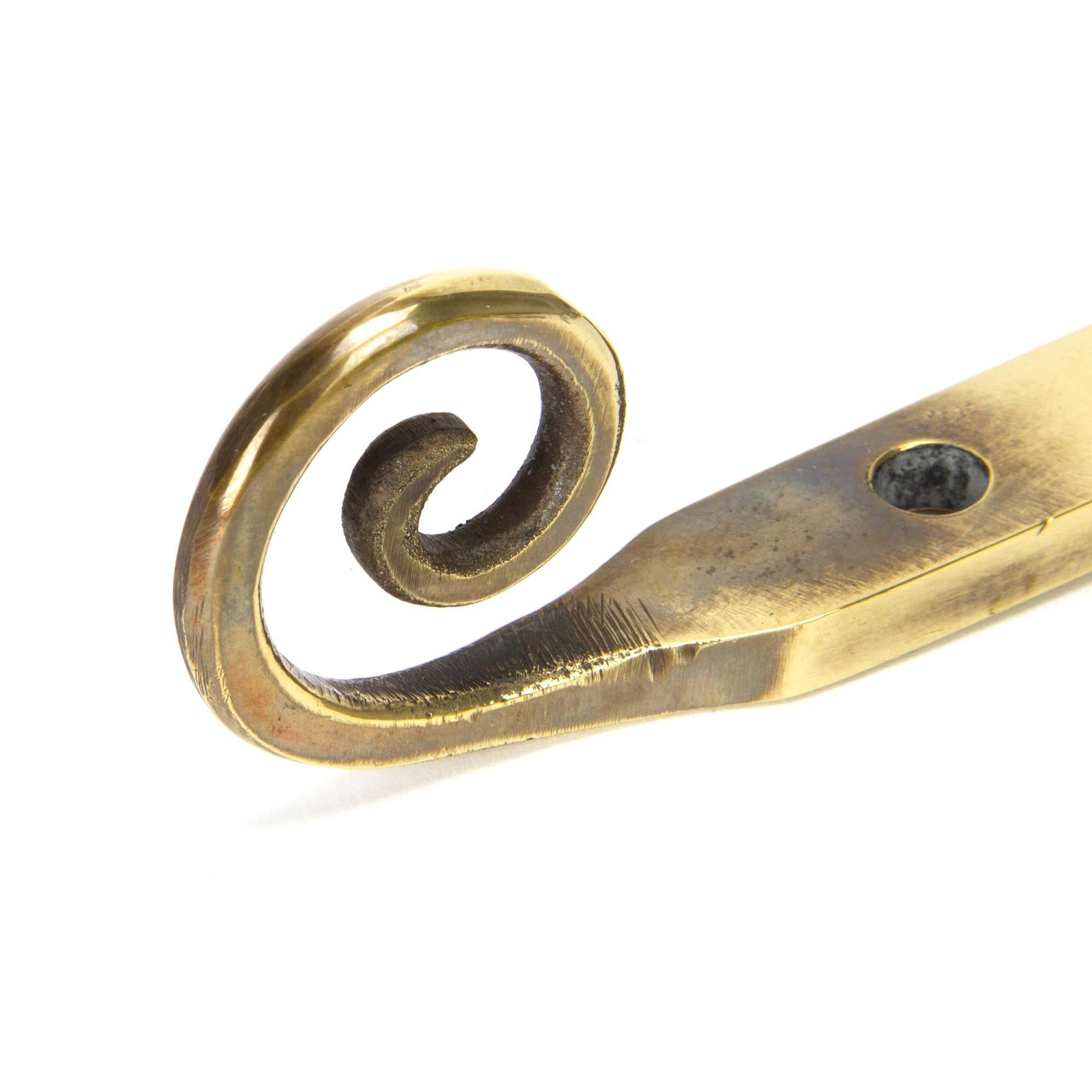 Aged Brass 10" Monkeytail Stay | From The Anvil - Stays - From The Anvil - Yester Home
