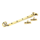 Aged Brass 10" Monkeytail Stay | From The Anvil-Stays-Yester Home