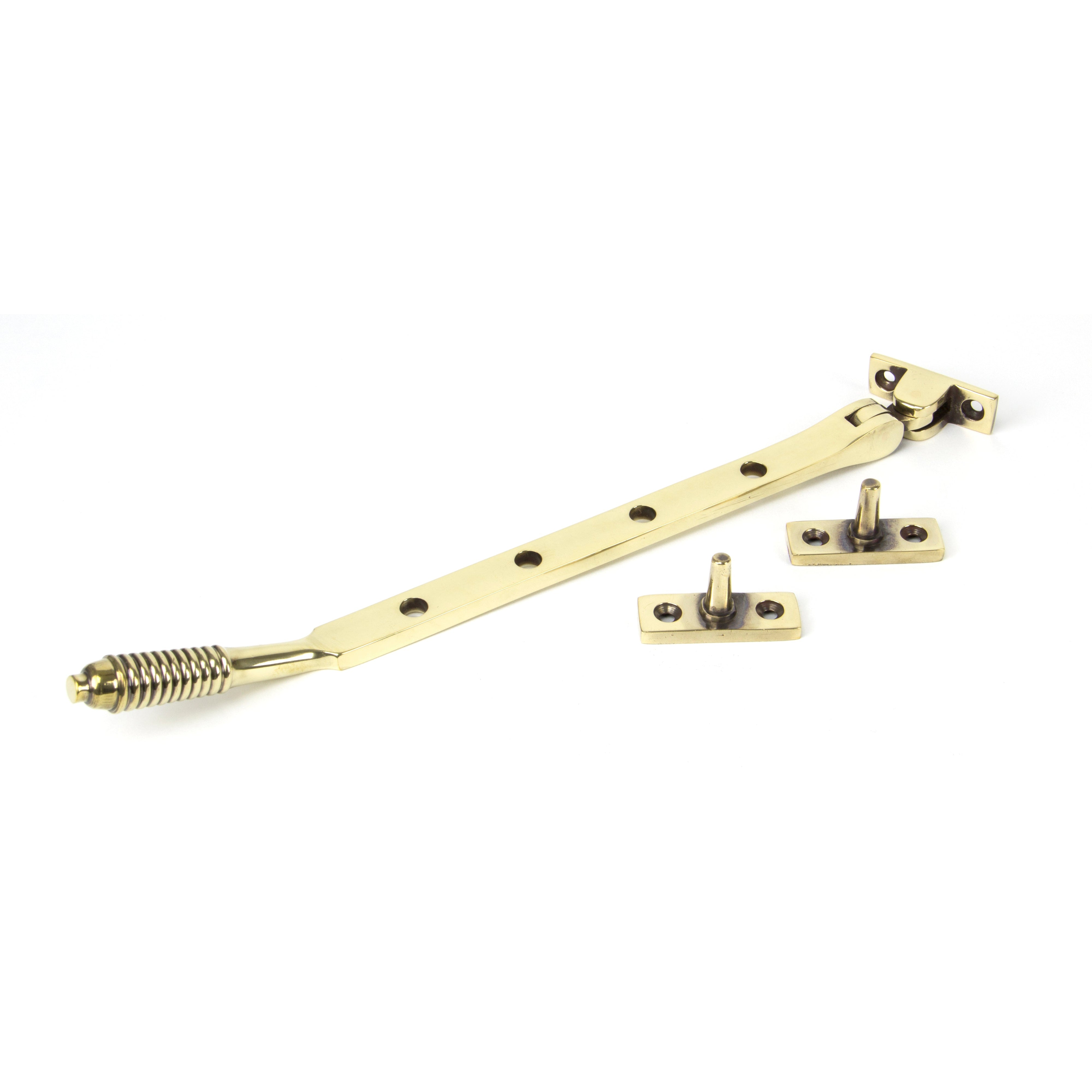 Aged Brass 10" Reeded Stay | From The Anvil-Stays-Yester Home