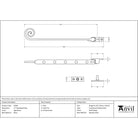 Aged Brass 12" Monkeytail Stay | From The Anvil - Stays - From The Anvil - Yester Home