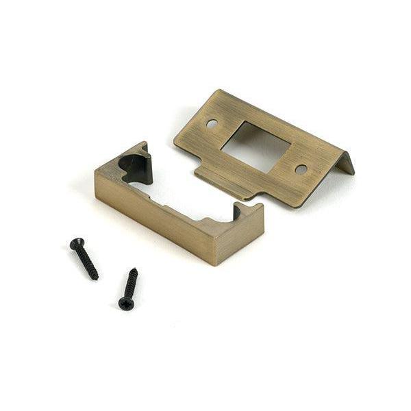 Aged Brass ½" Rebate Kit for Tubular Mortice Latch - Latches - From The Anvil - Yester Home