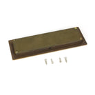 Aged Brass 175mm Art Deco Rectangular Pull | From The Anvil-Cabinet Pulls-Yester Home