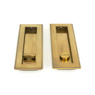 Aged Brass 175mm Art Deco Rectangular Pull - Privacy Set | From The Anvil - Cabinet Pulls - From The Anvil - Yester Home