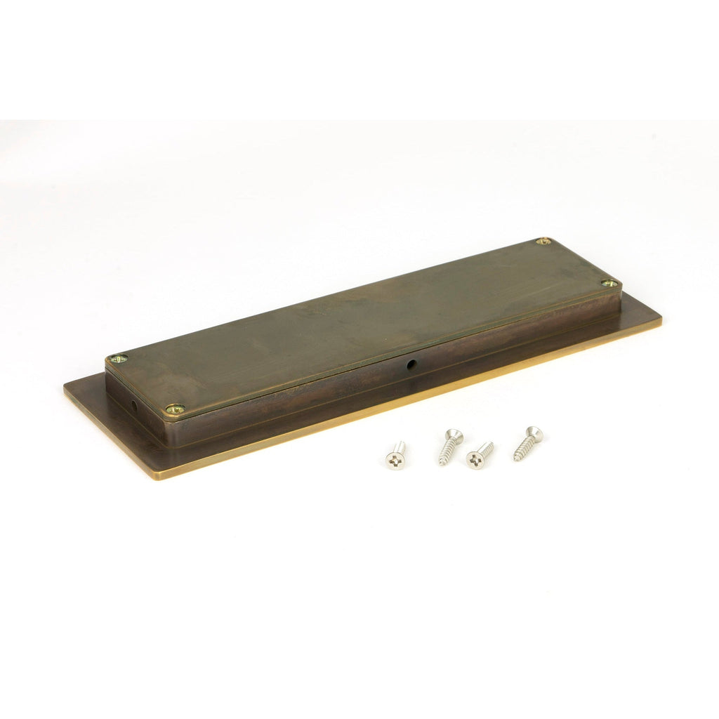 Aged Brass 175mm Plain Rectangular Pull | From The Anvil-Cabinet Pulls-Yester Home