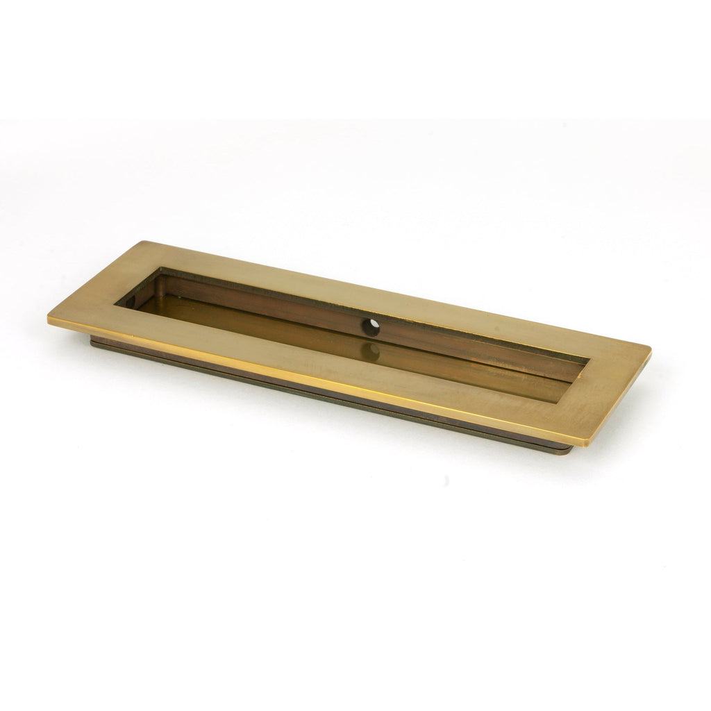 Aged Brass 175mm Plain Rectangular Pull | From The Anvil-Cabinet Pulls-Yester Home