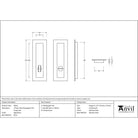 Aged Brass 175mm Plain Rectangular Pull - Privacy Set | From The Anvil - Cabinet Pulls - From The Anvil - Yester Home