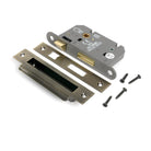 Aged Brass 2½" Heavy Duty Bathroom Mortice Lock - Bathroom Locks - From The Anvil - Yester Home