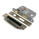 Aged Brass 2½" Heavy Duty Bathroom Mortice Lock - Bathroom Locks - From The Anvil - Yester Home