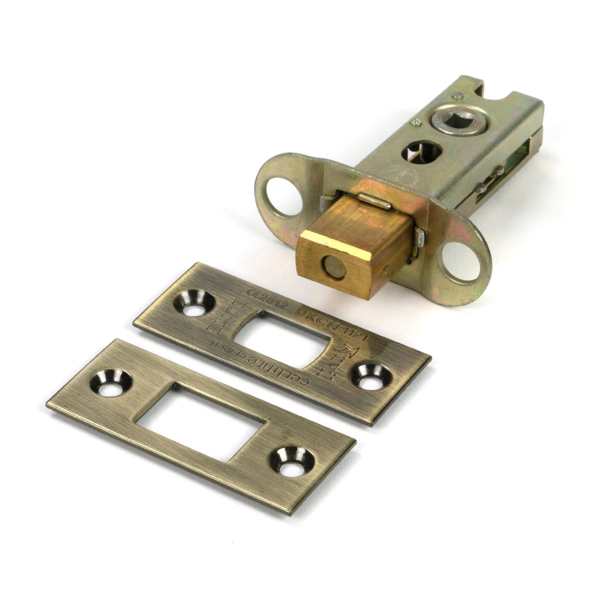 Aged Brass 2½" Heavy Duty Tubular Deadbolt - Deadlocks & Deadbolts - From The Anvil - Yester Home