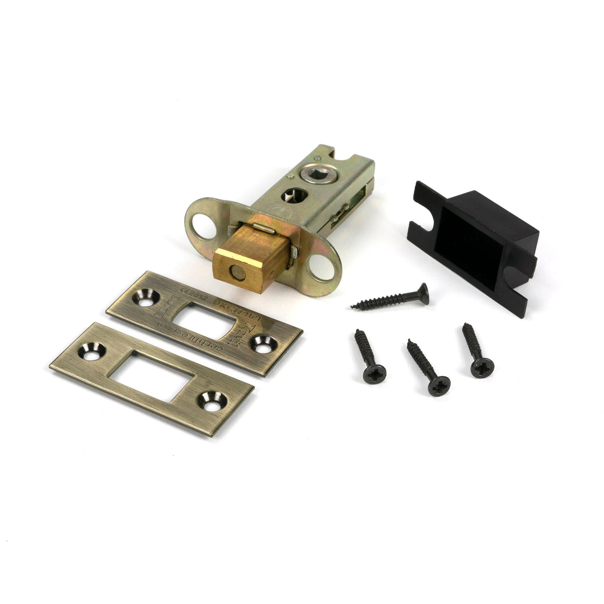 Aged Brass 2½" Heavy Duty Tubular Deadbolt - Deadlocks & Deadbolts - From The Anvil - Yester Home