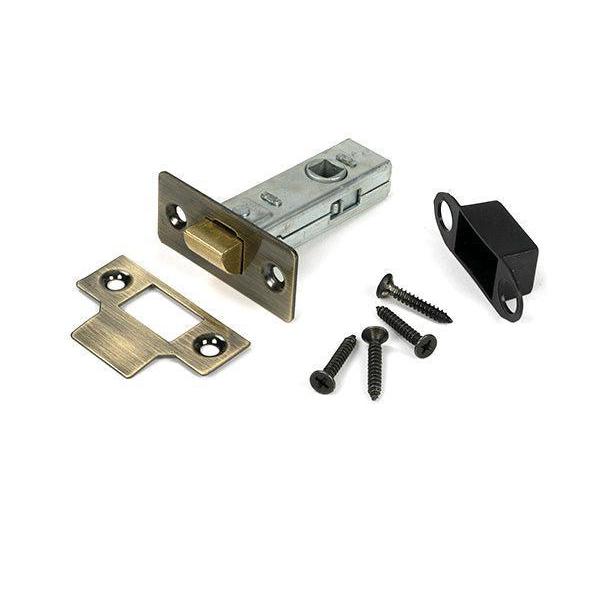 Aged Brass 2½" Tubular Mortice Latch - Latches - From The Anvil - Yester Home