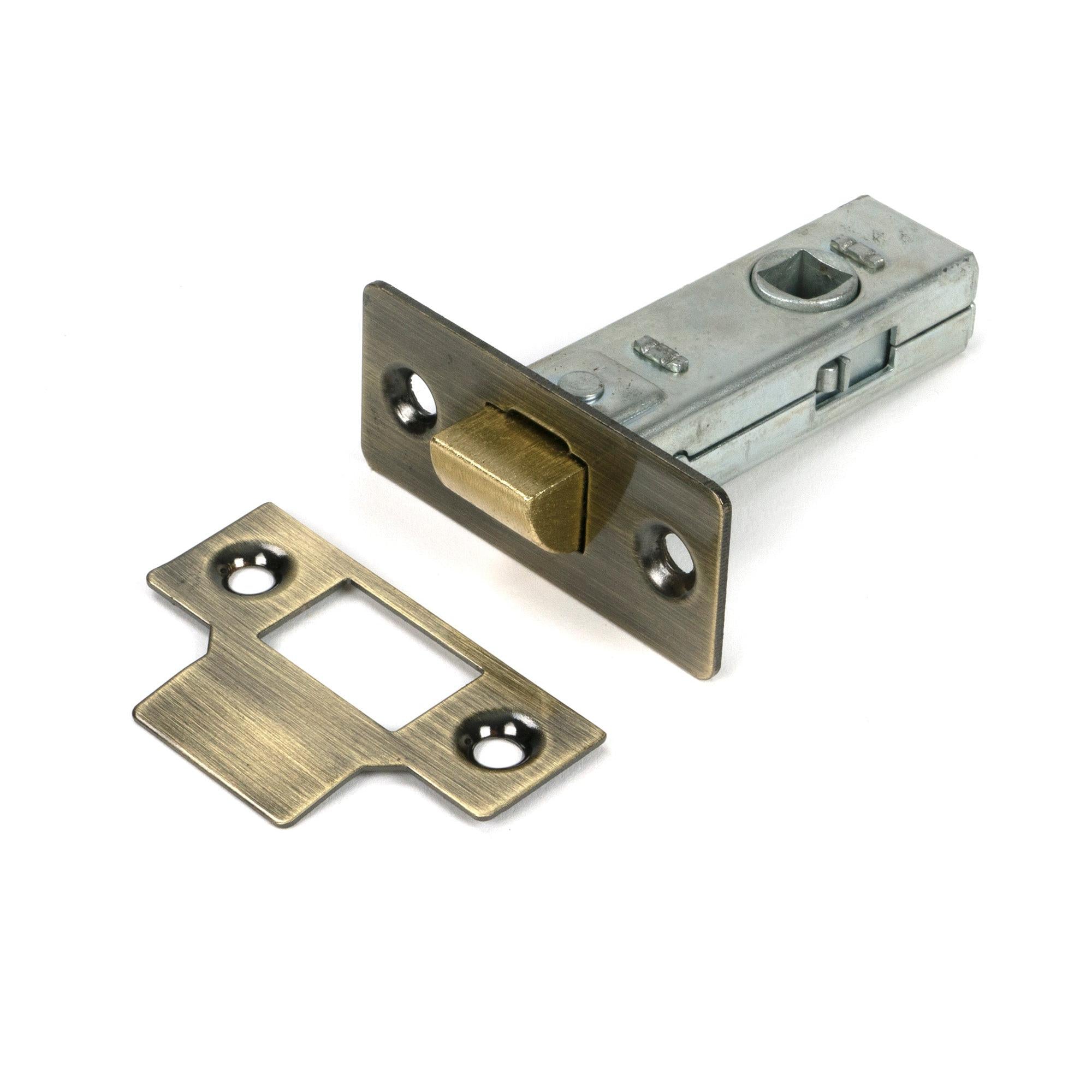 Aged Brass 2½" Tubular Mortice Latch - Latches - From The Anvil - Yester Home
