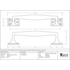 Aged Brass 230mm Art Deco Pull Handle | From The Anvil - Pull Handles - From The Anvil - Yester Home