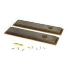 Aged Brass 250mm Plain Rectangular Pull - Privacy Set | From The Anvil - Cabinet Pulls - From The Anvil - Yester Home