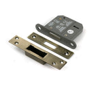 Aged Brass 3" 5 Lever BS Dead Lock KA - Deadlocks & Deadbolts - From The Anvil - Yester Home