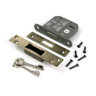 Aged Brass 3" 5 Lever BS Dead Lock KA - Deadlocks & Deadbolts - From The Anvil - Yester Home
