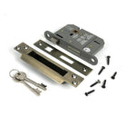 Aged Brass 3" 5 Lever BS Sash Lock - Sash Locks - From The Anvil - Yester Home