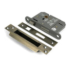 Aged Brass 3" 5 Lever BS Sash Lock - Sash Locks - From The Anvil - Yester Home