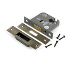 Aged Brass 3" Euro Profile Dead Lock - Deadlocks & Deadbolts - From The Anvil - Yester Home