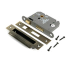 Aged Brass 3" Heavy Duty Bathroom Mortice Lock - Bathroom Locks - From The Anvil - Yester Home