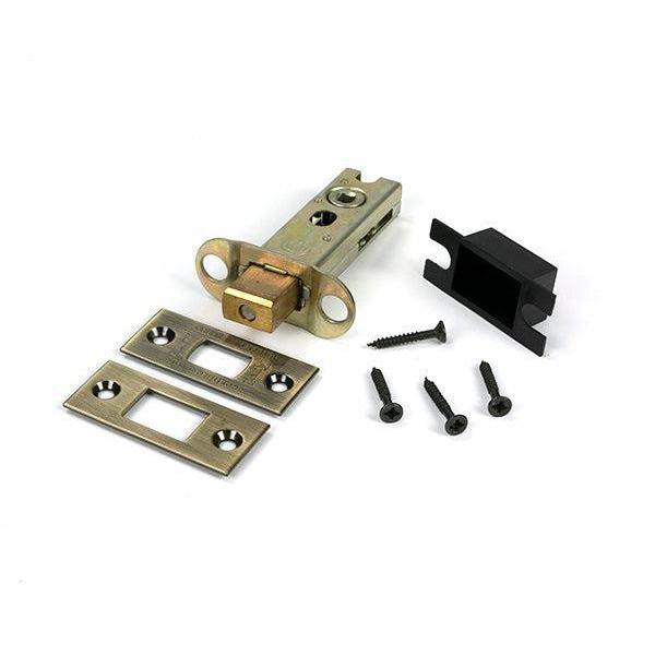 Aged Brass 3" Heavy Duty Tubular Deadbolt - Deadlocks & Deadbolts - From The Anvil - Yester Home