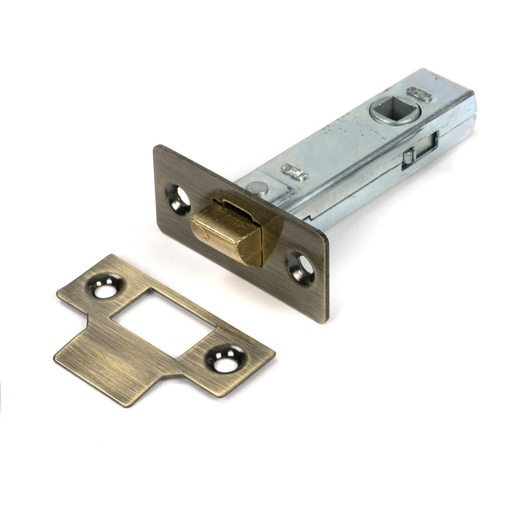 Aged Brass 3" Tubular Mortice Latch - Latches - From The Anvil - Yester Home