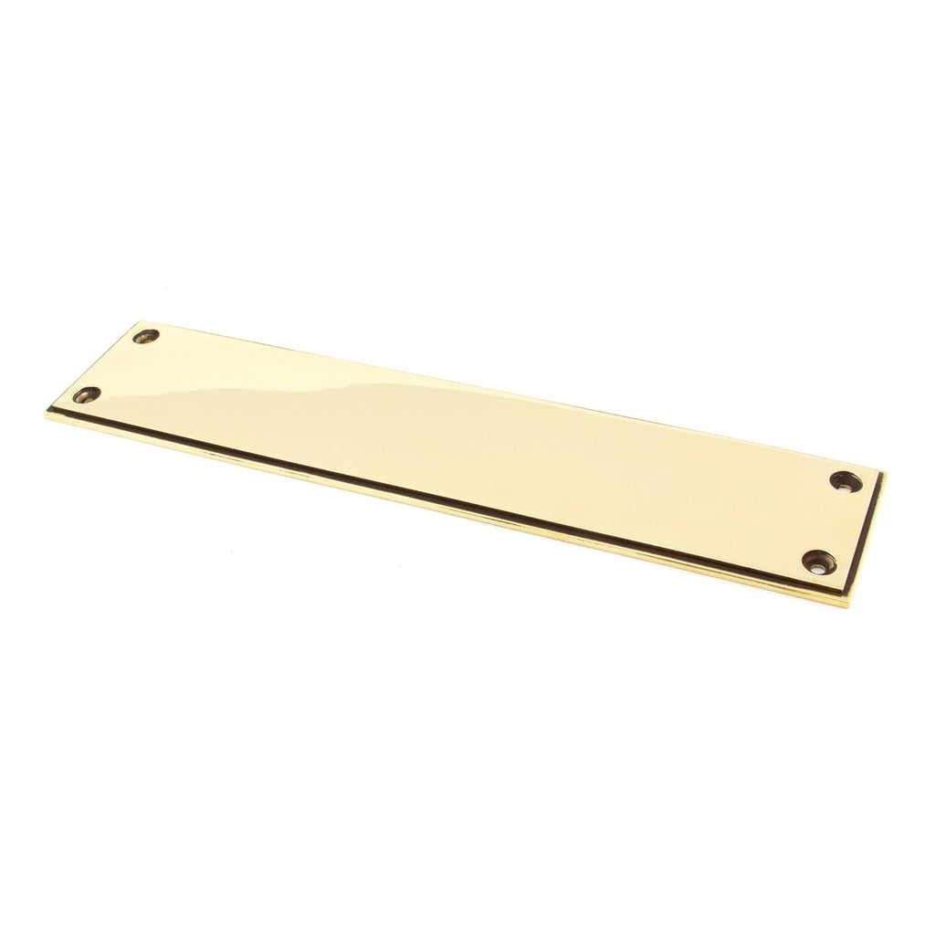 Aged Brass 300mm Art Deco Fingerplate | From The Anvil