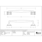 Aged Brass 300mm Art Deco Pull Handle | From The Anvil - Pull Handles - From The Anvil - Yester Home