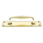 Aged Brass 300mm Art Deco Pull Handle on Backplate | From The Anvil-On Backplate-Yester Home