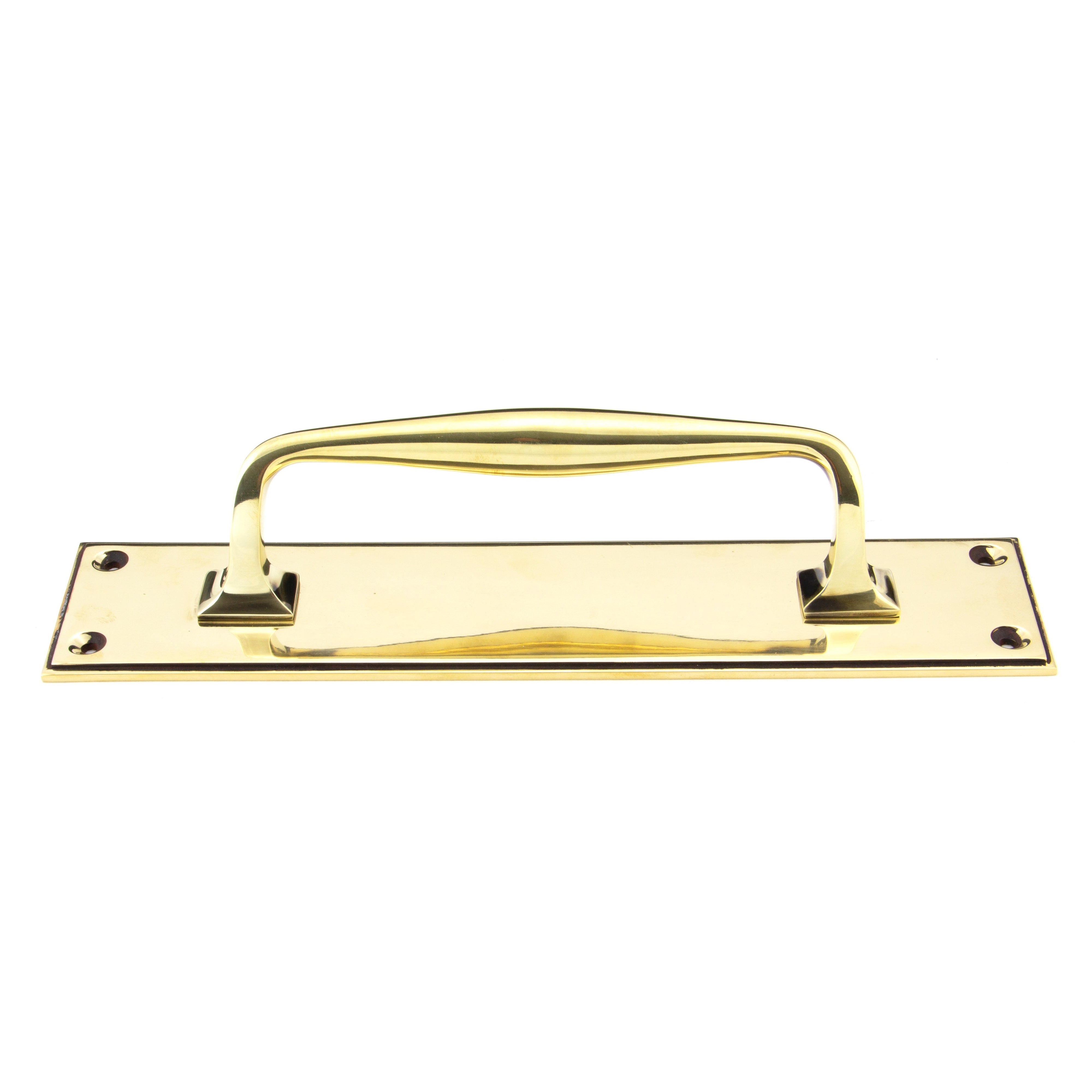 Aged Brass 300mm Art Deco Pull Handle on Backplate | From The Anvil-On Backplate-Yester Home